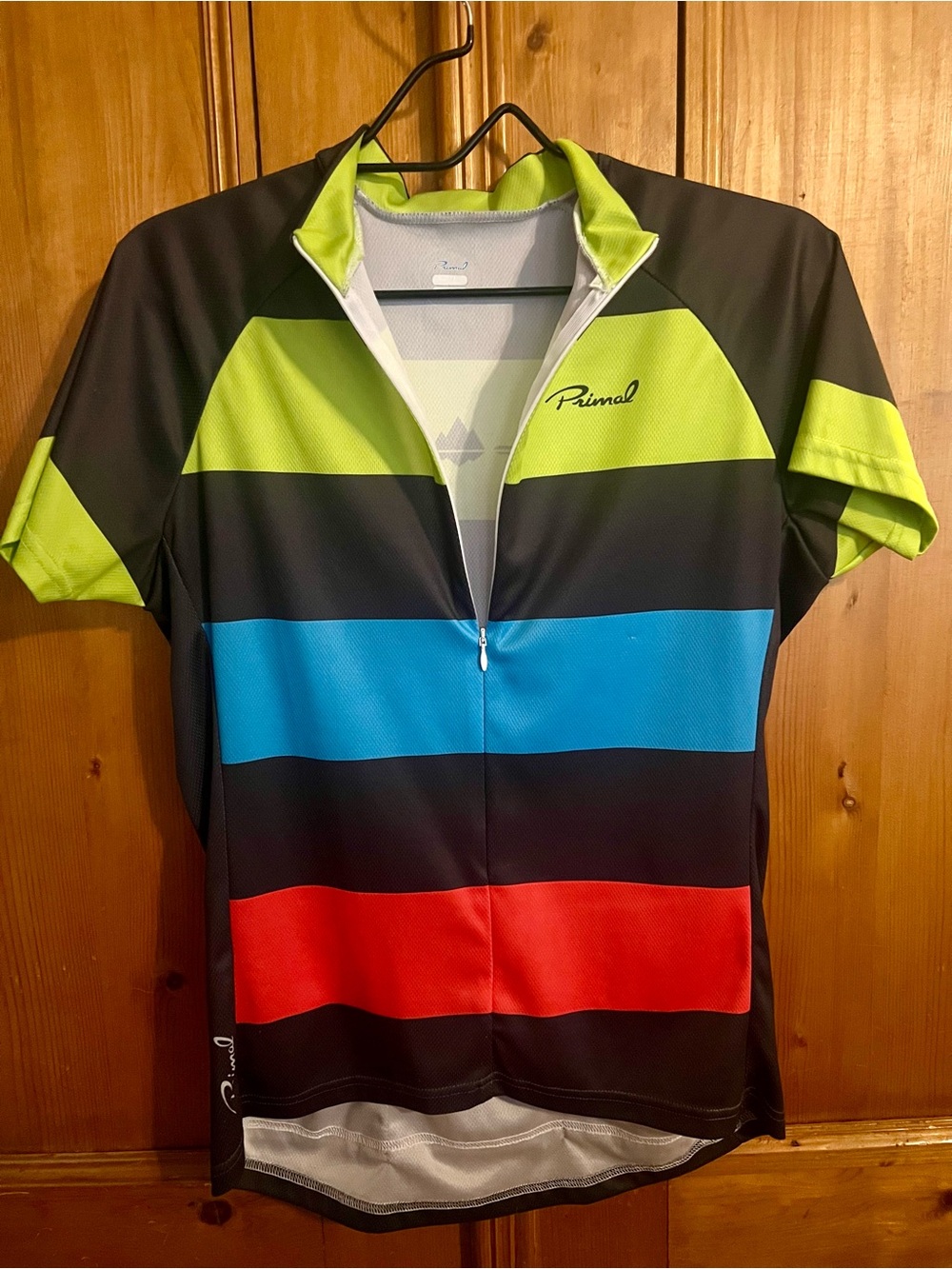 Primal Women's Short Sleeve Cycling Jersey - Multi-Color Stripe
